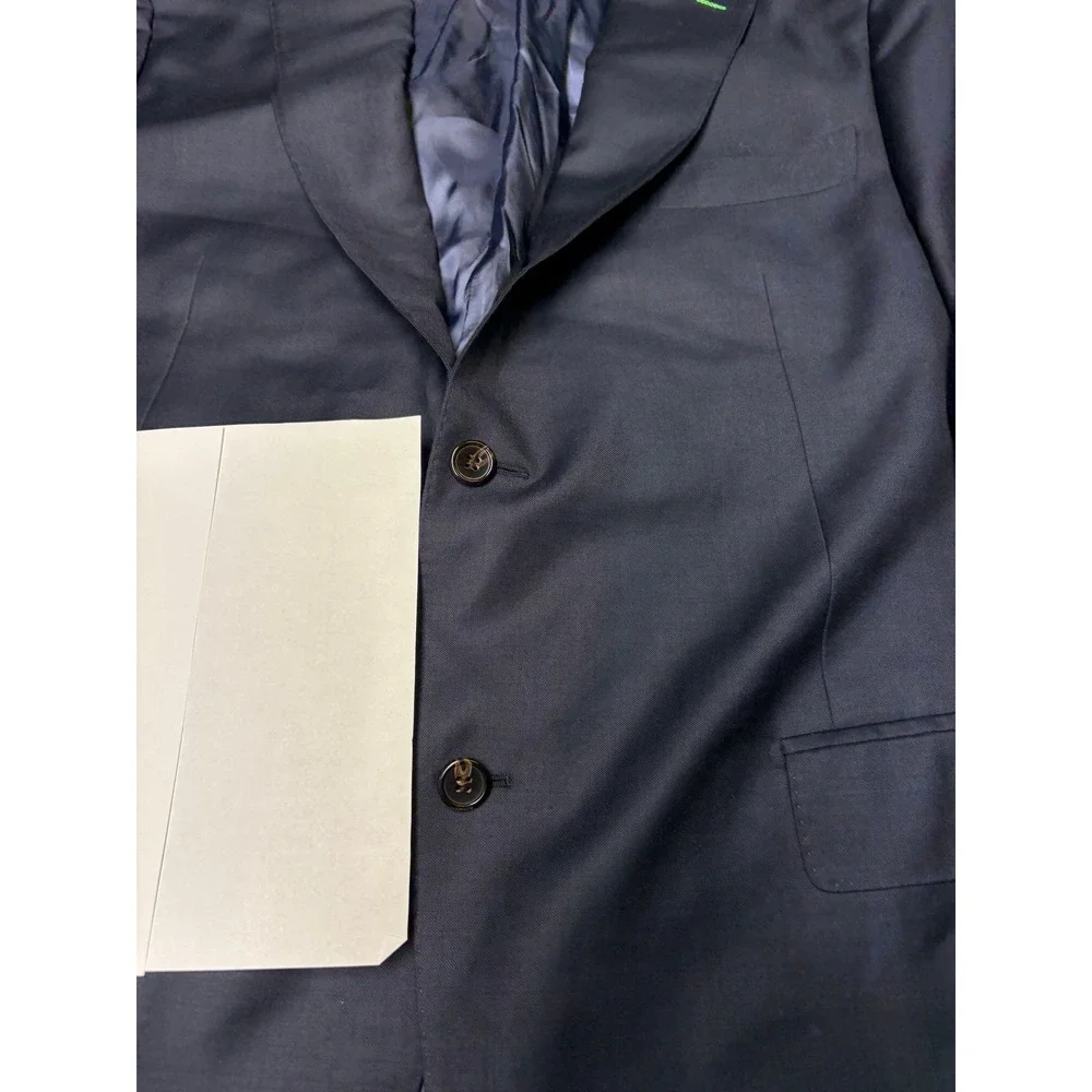 Suitsupply Navy Blue Vitale Barberis Canonico Super 110s Wool Blazer Mens US 48R